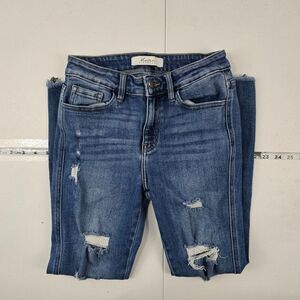 KanCan Signature VBK1448A Distressed Skinny Jeans Blue Sz‎ 27 #4064